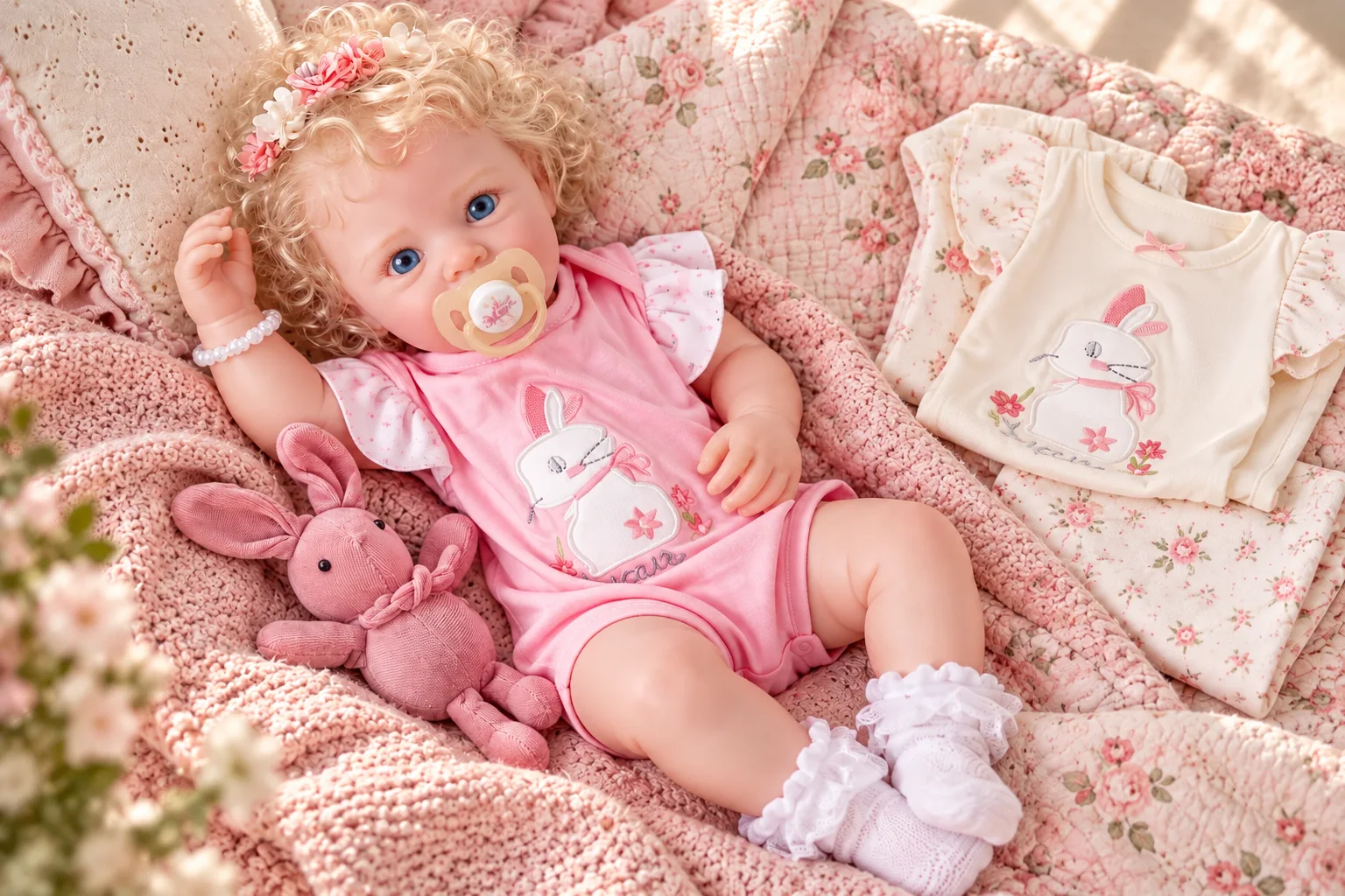 Bonnie reborn doll in an illustrative setting for anatomically correct reborn dolls: what the description should tell you