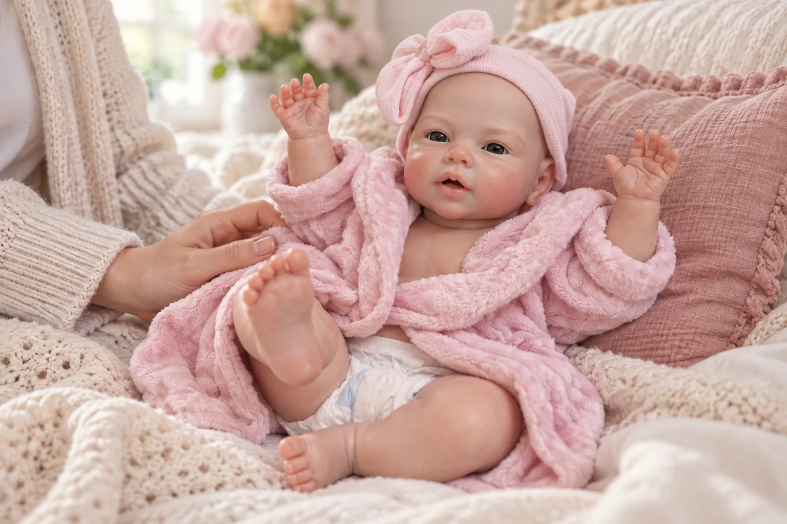 Isla reborn doll in an illustrative setting for finding your first little one