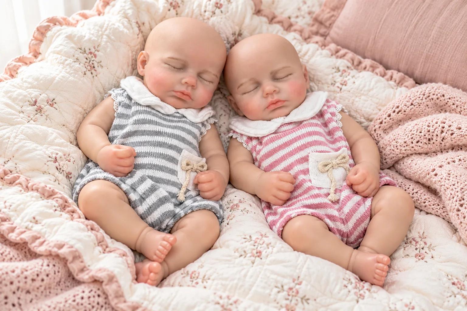 Mia & Max reborn doll in an illustrative setting for twin reborn dolls uk: sets, sizes and what is included