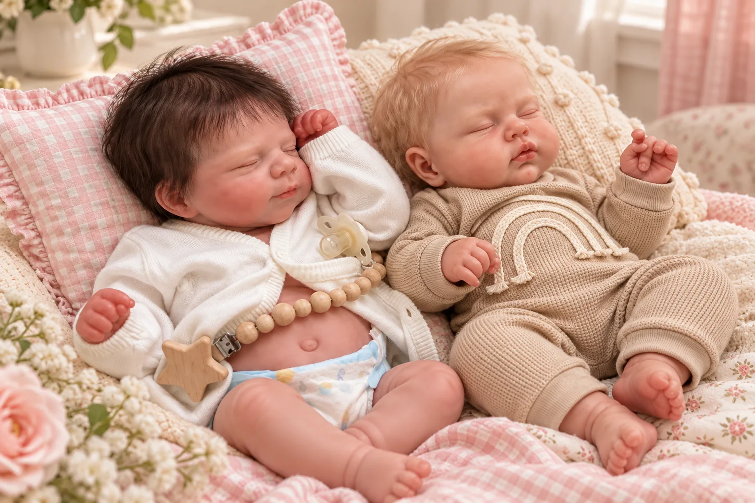 A closer look at Oscar and Sage in an illustrative materials & care scene