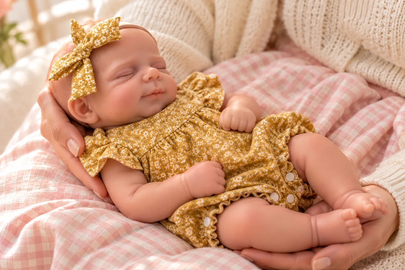 A closer look at Elsie in an illustrative weight & feel scene