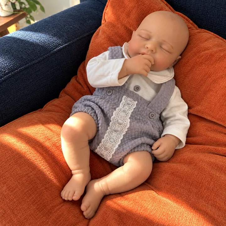 Photograph of evie in a home setting